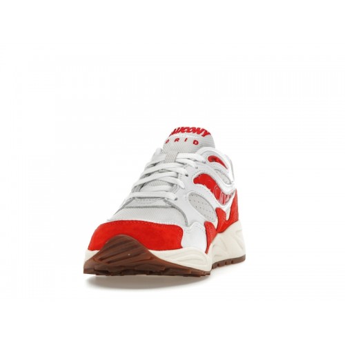 Кроссы Saucony Grid Shadow 2 Ivy Prep White Red - мужская сетка размеров