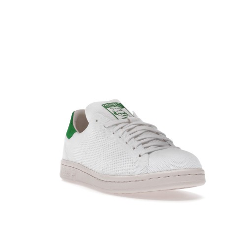 Кроссы adidas Stan Smith Primeknit White Green - мужская сетка размеров