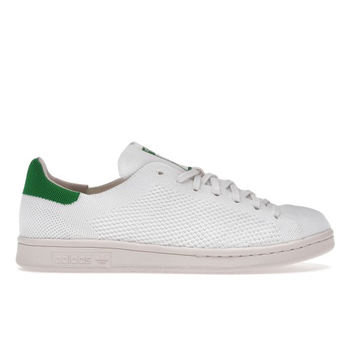 Кроссы adidas Stan Smith Primeknit White Green - мужская сетка размеров