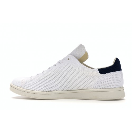 Кроссы adidas Stan Smith Primeknit White Blue - мужская сетка размеров