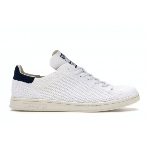 Кроссы adidas Stan Smith Primeknit White Blue - мужская сетка размеров