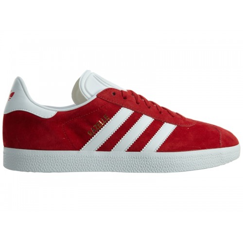 Кроссы adidas Gazelle Scarlet/White/Gold Metallic - мужская сетка размеров