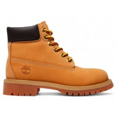 Детские Timberland 6 Premium Waterproof Boot Wheat Nubuck (PS)