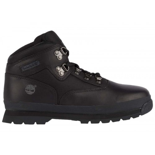 Timberland Euro Hiker Mid Lace Up Boot Black (GS) - подростковая сетка размеров