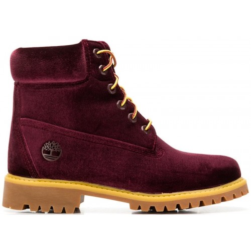 Timberland 6 Boot Off-White Velvet Wine (W) - женская сетка размеров