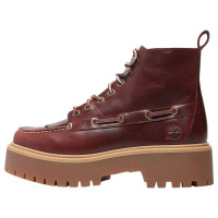 Женские Timberland Stone Street Mid 7-Eye Platform Kiltie Boot Root Beer Full-Grain (W)