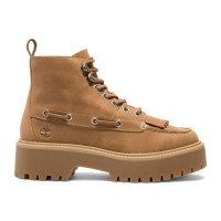 Женские Timberland Stone Street Mid 7-Eye Platform Kiltie Boot Wheat Full-Grain (W)