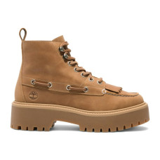 Женские Timberland Stone Street Mid 7-Eye Platform Kiltie Boot Wheat Full-Grain (W)
