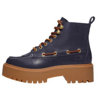 Женские Timberland Stone Street Mid 7-Eye Platform Kiltie Boot Dark Blue Full-Grain (W)