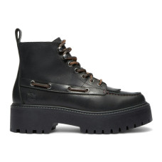 Женские Timberland Stone Street Mid 7-Eye Platform Kiltie Boot Black Full-Grain (W)