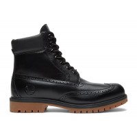 Timberland 6 Premium Brogue Boot Black Wingtip