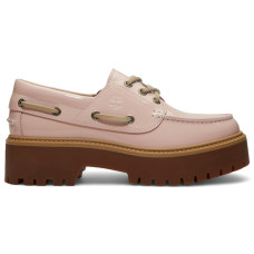 Женские Timberland Stone Street Platform Boat Shoe Light Pink Patent Leather (W)