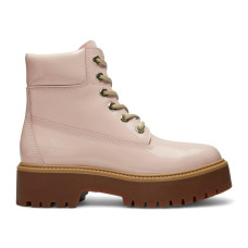 Женские Timberland Stone Street 6 Waterproof Platform Boot Light Pink Patent Leather (W)