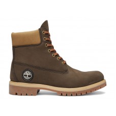 Timberland 6 Premium Waterproof Boot Dark Brown Olive Nubuck