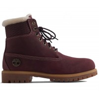 Timberland 6" Premium Shearling Boot Ronnie Fieg Kith Burgundy