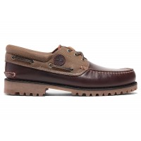 Timberland 3-Eye Lug Handsewn Boat Shoe Root Beer
