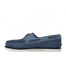 Timberland 2-Eye Classic Boat Shoe Dark Blue Nubuck