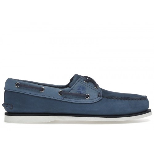 Timberland 2-Eye Classic Boat Shoe Dark Blue Nubuck - мужская сетка размеров