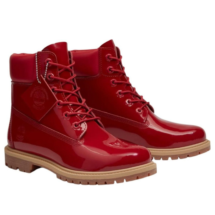 Timberland Wmns 6 Inch Premium Waterproof Boot Red Patent Leather - женская сетка размеров Timberland Wmns 6 Inch Premium Waterproof Boot Red Patent Leather - женская сетка размеров
