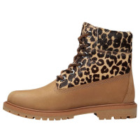 Женские Timberland 6 Premium Boot Leopard Print Beige Nubuck (W)