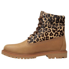 Женские Timberland 6 Premium Boot Leopard Print Beige Nubuck (W)