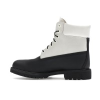 Timberland 6 Ski School Premium Waterproof Boot Black Helcor Leather White