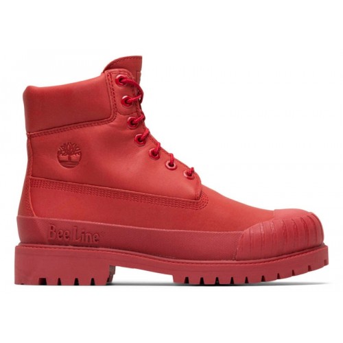 Timberland 6" Boot Premium Bee Line Rubber Toe WP Red Nubuck - мужская сетка размеров