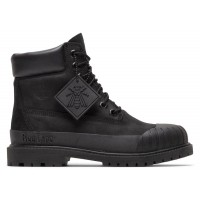 Женские Timberland 6 Boot Premium Bee Line Rubber Toe WP Black Nubuck (W)