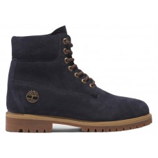 Timberland Heritage 6 Inch Lace Up Waterproof Dark Blue Suede