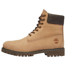 Timberland 6 Premium Waterproof Boot Beige Nubuck Dark Brown