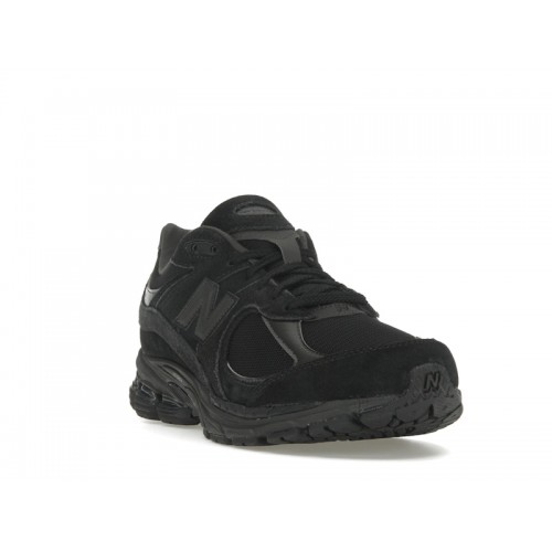 Кроссы New Balance 2002R Triple Black Suede - мужская сетка размеров