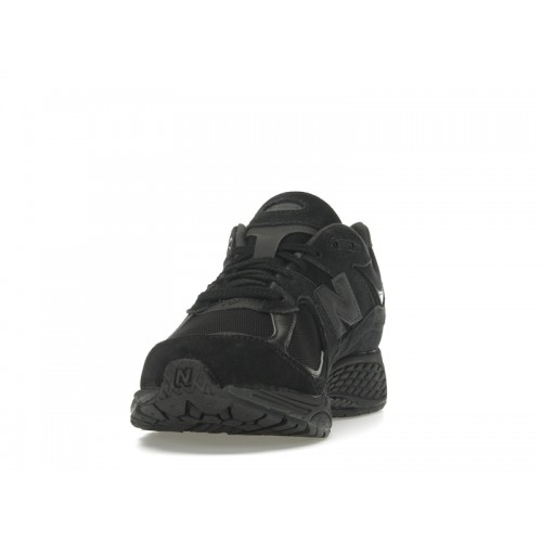 Кроссы New Balance 2002R Triple Black Suede - мужская сетка размеров