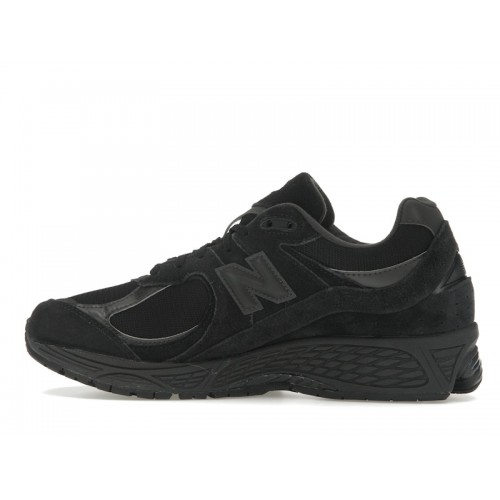 Кроссы New Balance 2002R Triple Black Suede - мужская сетка размеров