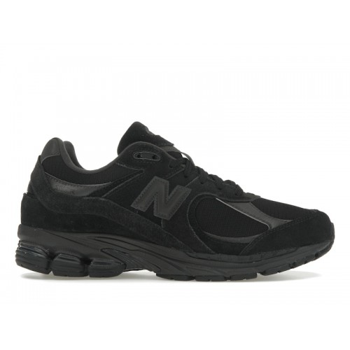 Кроссы New Balance 2002R Triple Black Suede - мужская сетка размеров