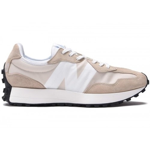 Кроссы New Balance 327 Beige White - мужская сетка размеров