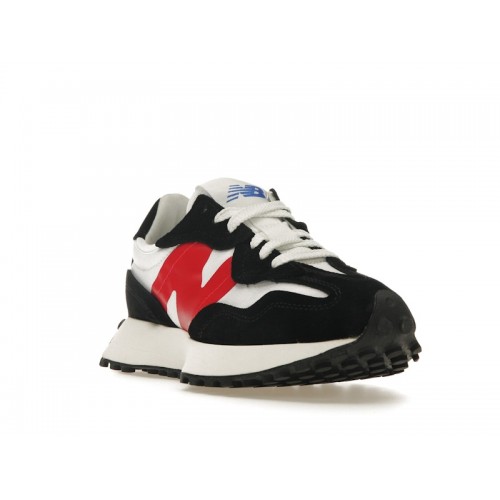 Кроссы New Balance 327 White True Red - мужская сетка размеров