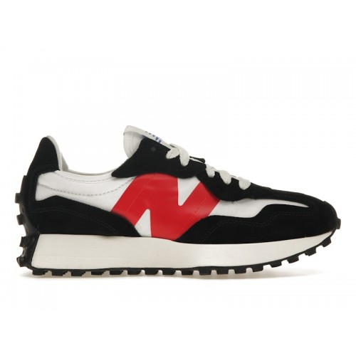 Кроссы New Balance 327 White True Red - мужская сетка размеров