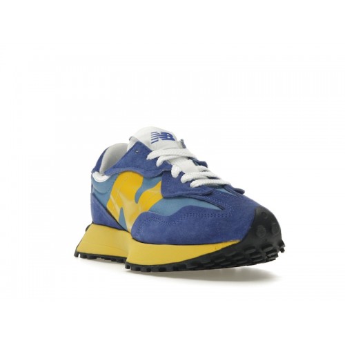 Кроссы New Balance 327 Warped Essentials Marine Blue Yellow - мужская сетка размеров