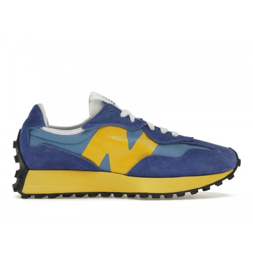 Кроссы New Balance 327 Warped Essentials Marine Blue Yellow - мужская сетка размеров