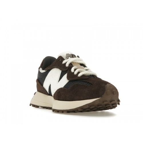Кроссы New Balance 327 Brown Brailed - мужская сетка размеров