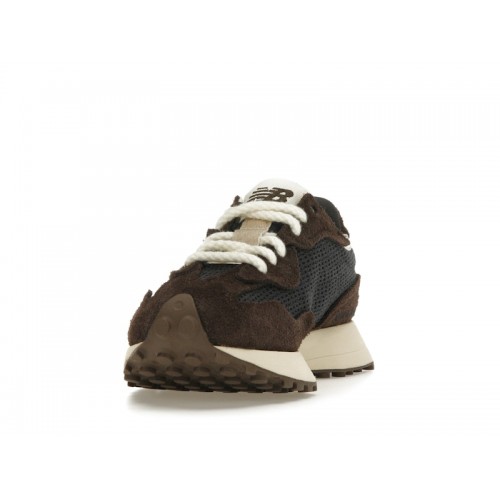 Кроссы New Balance 327 Brown Brailed - мужская сетка размеров