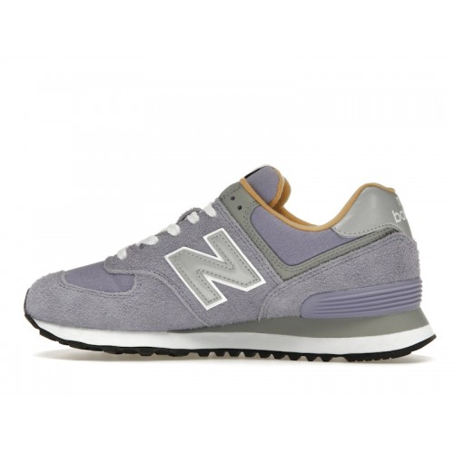 Кроссы New Balance 574 Purple Suede - мужская сетка размеров