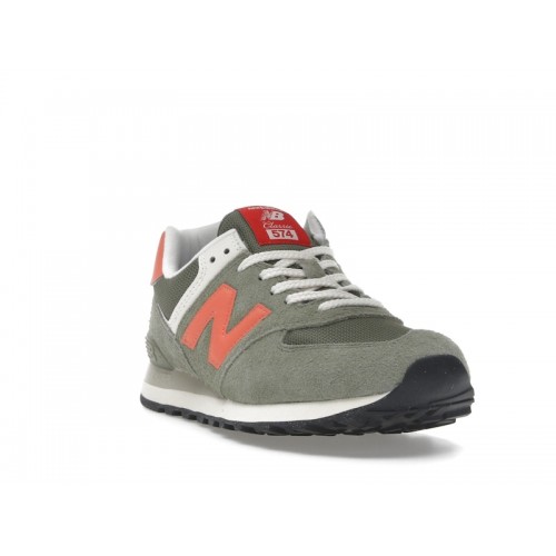 New Balance 574 Dark Olivine Flare - мужская сетка размеров