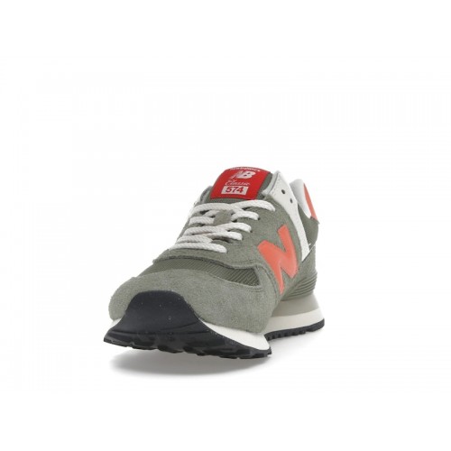 New Balance 574 Dark Olivine Flare - мужская сетка размеров