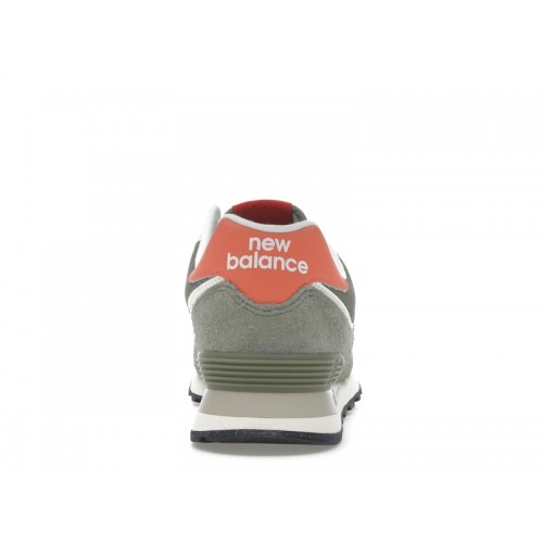 New Balance 574 Dark Olivine Flare - мужская сетка размеров