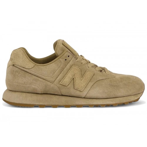 New Balance 574 Ghost Stone Island Dark Beige - мужская сетка размеров