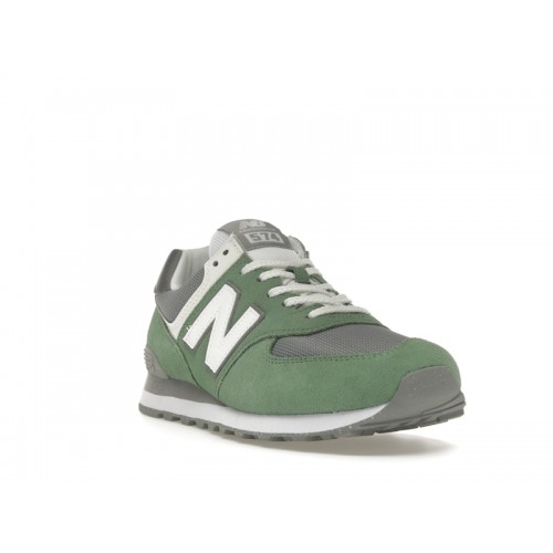 Кроссы New Balance 574 Mallard Green White Shadow Grey - мужская сетка размеров