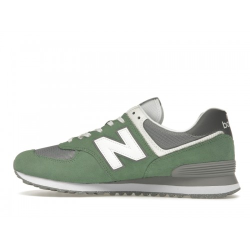 Кроссы New Balance 574 Mallard Green White Shadow Grey - мужская сетка размеров
