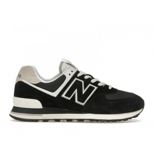 Кроссы New Balance 574 Black Off White (2023) - мужская сетка размеров