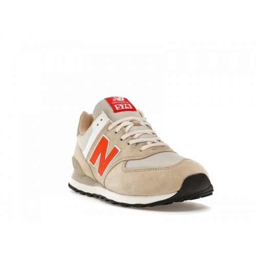 Кроссы New Balance 574 Bone Orange - мужская сетка размеров